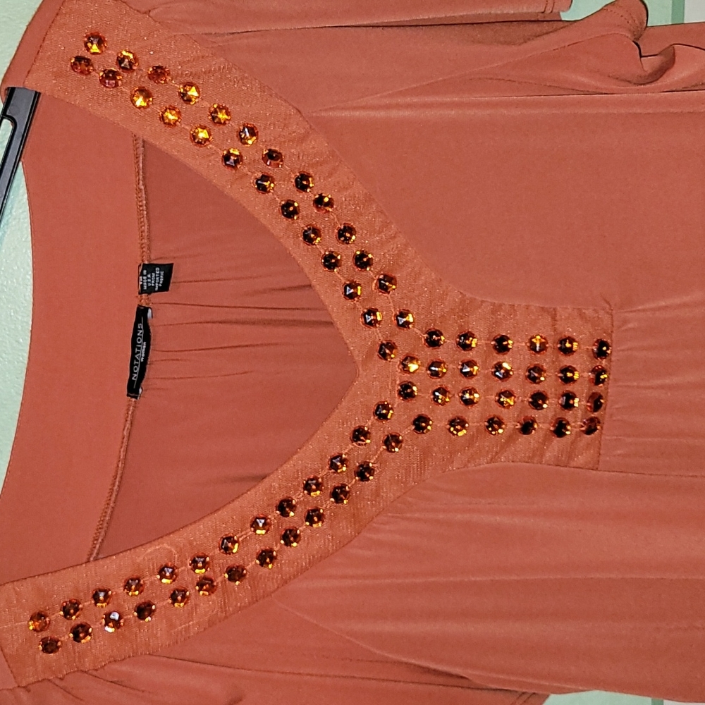 Women's fall top, burnt orange - Picture 5 of 5